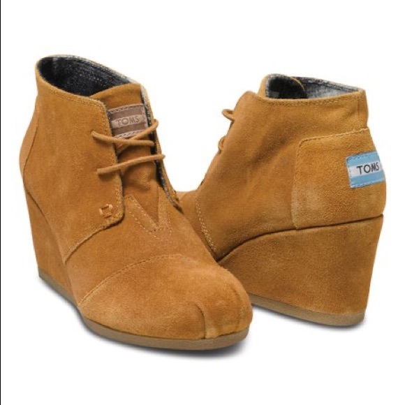 Toms Shoes - Toms Tan Desert Wedge Bootie